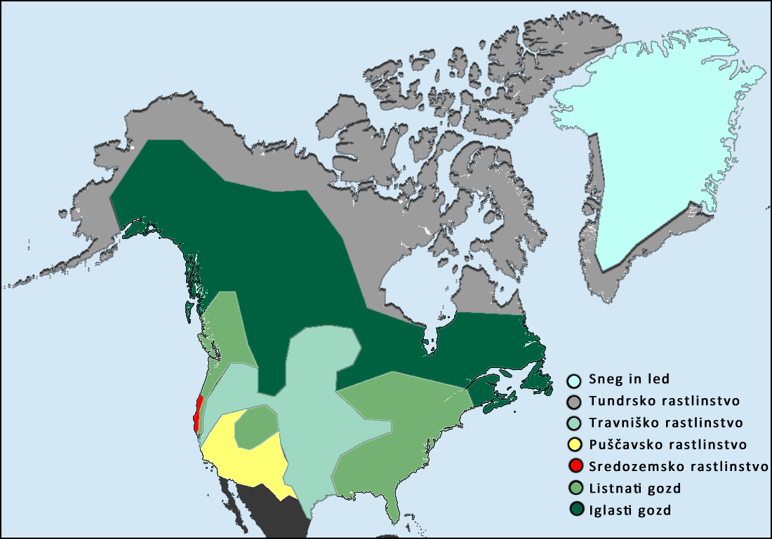 Rastlinski pasovi Severne Amerike