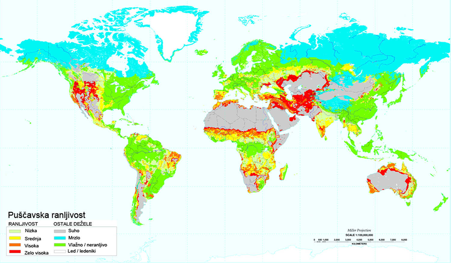 Razširjenost puščav po svetu